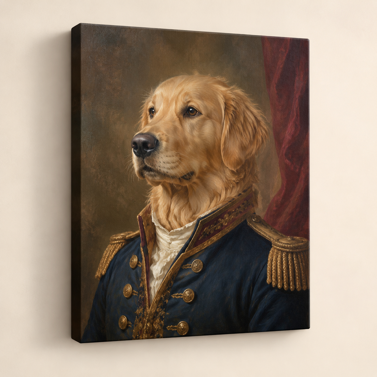 Personalized stretched canvas portrait mockup